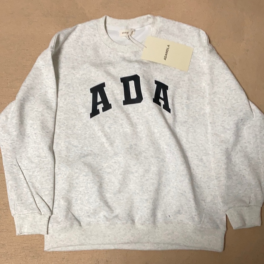 Women’s ADA Oversized Sweatershirt Light Grey Malange size Medium